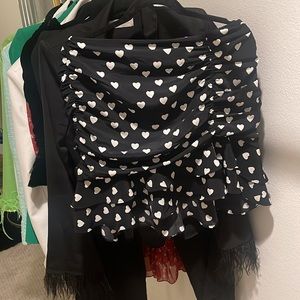 Forever 21 heart smocking mini skirt | size L